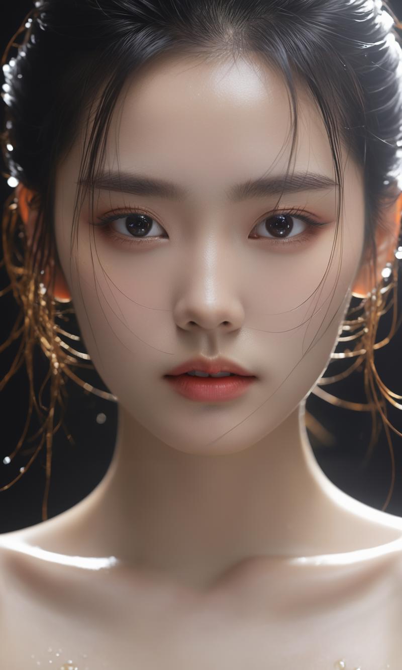 01880-2344254776-Realistic,Masterpiece,18 - year - old beautiful girl and monster,pearl - like eyes,extremely delicate facial depiction,heavy rai.png